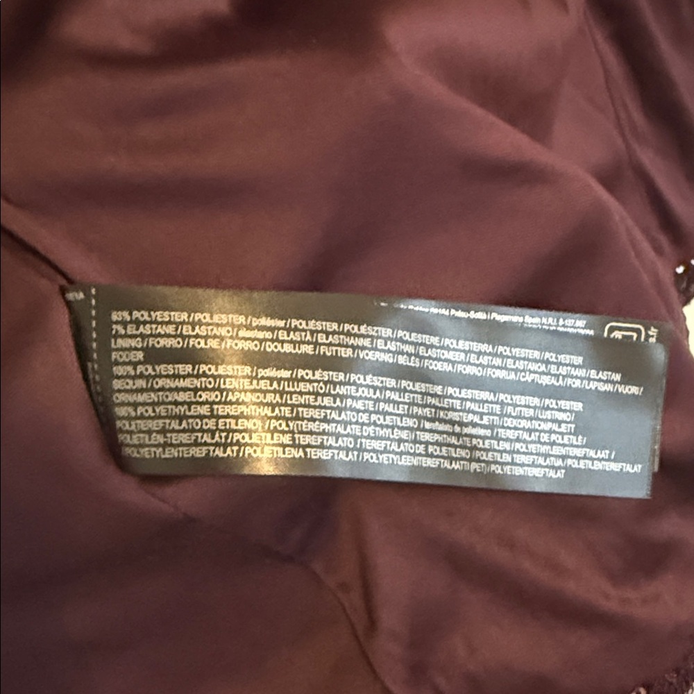 Mango Deep Purple Sequin Blazer and Pants Set - Picture 6 of 16